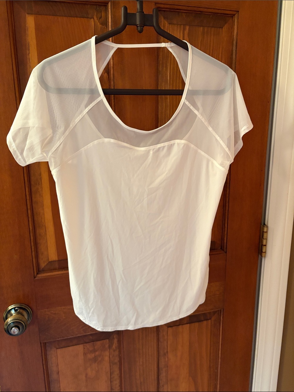 lululemon short sleeve top with sheer yoke